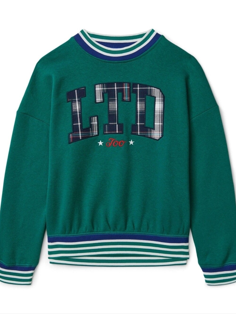 Limited Too Girls Crewneck Sweatshirt Size S 7-8 Oasis Blue